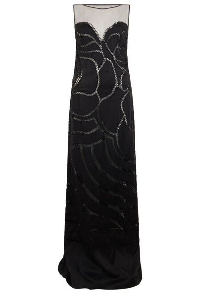 Alberta Ferretti Embroidered Sleeveless Dress