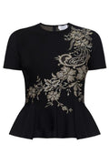 Alexander McQueen Peplum Floral Top