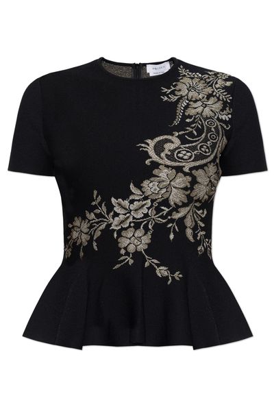 Alexander McQueen Peplum Floral Top