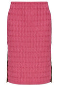 Fendi Cable-Knit Side-Zipped Midi Skirt