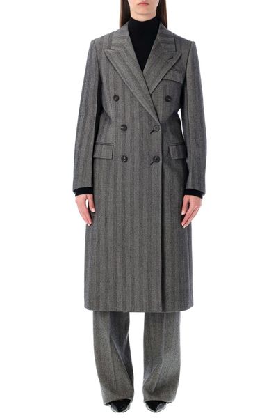 Ferragamo Oversized Double Breasted Chevron Coat