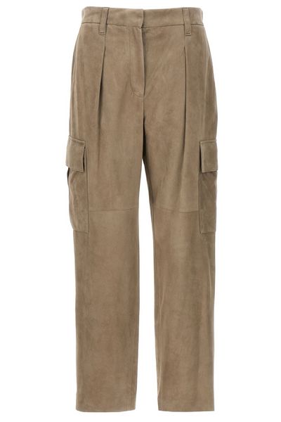 Brunello Cucinelli High-Waist Straight-Leg Trousers