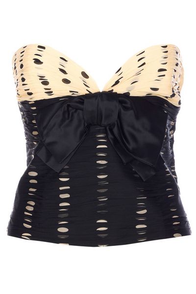 Valentino Bow Detailed Strapless Top
