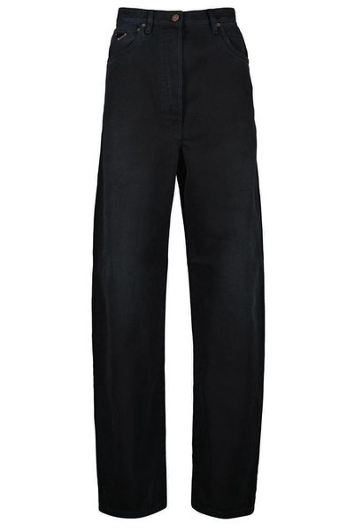 Prada Logo-Patch Wide Leg Jeans
