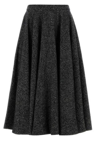 Dolce & Gabbana Pleated Flared Midi Skirt