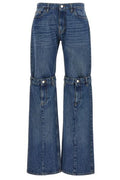 Coperni Logo-Patch Layered-Designed Jeans