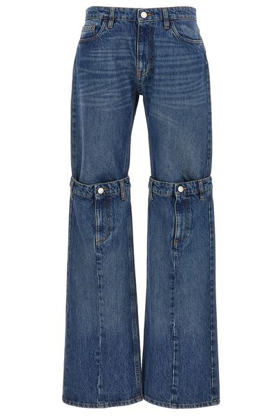 Coperni Logo-Patch Layered-Designed Jeans