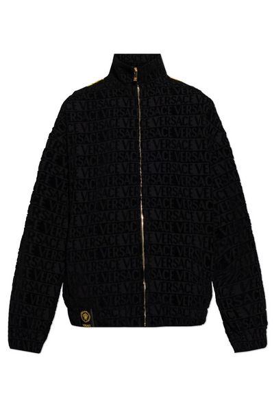 Versace Long-Sleeved Zip-Up Sweatshirt