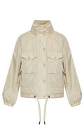 Moncler Grenoble High-Neck Drawstring Coat