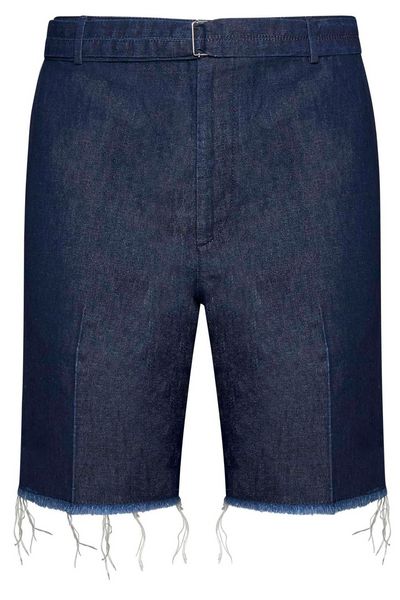 Lanvin Mid-Rise Frayed Denim Shorts