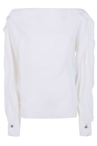 Lanvin Ruffle-Detail Long Sleeved Blouse