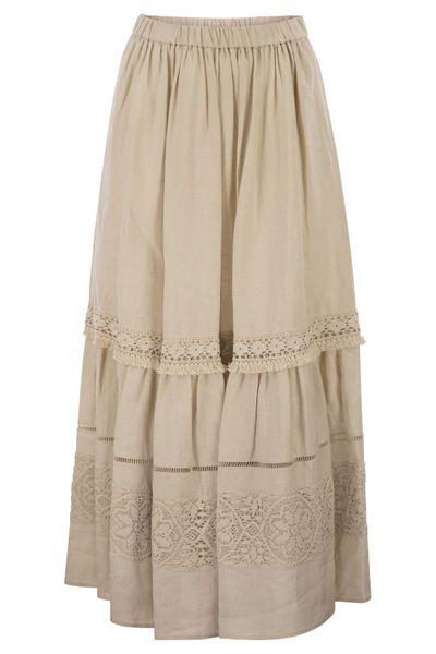 Weekend Max Mara Pallore Lace-Detailed Skirt