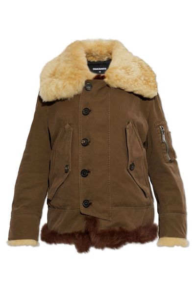 Dsquared2 Shearling Trim Jacket