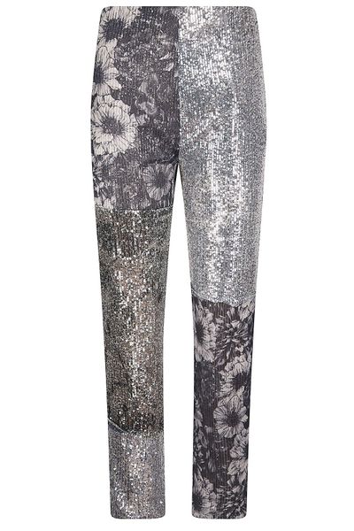 Maison Margiela Floral Sequin Embellished Patchwork Trousers