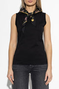 Dolce & Gabbana Detachable Scarf Sleeveless Top
