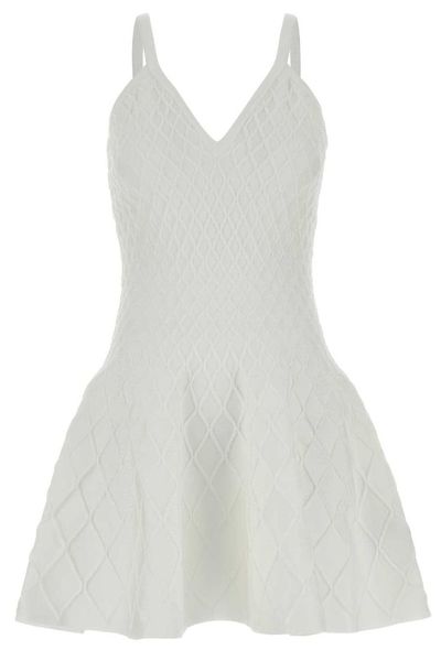 Balmain Quilted Knit Mini Dress