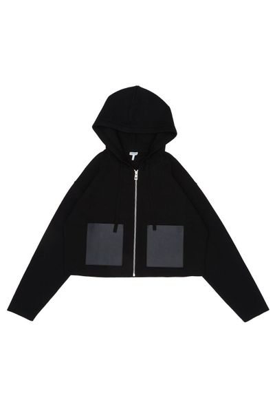 Loewe Zip-Up Drawstring Knitted Hoodie
