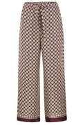 'S Max Mara Printed Twill Wide Leg Trousers