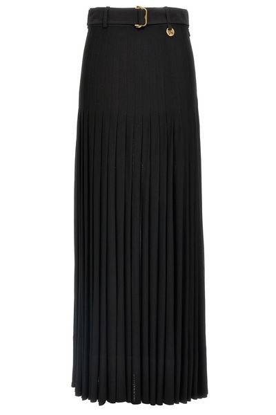 Burberry Pleated Belted Maxi Skirt