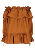 Saint Laurent Ruffled Off-Shoulder Dress