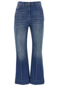Valentino Logo Patch Flared Jeans