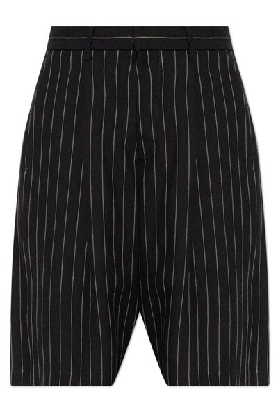 R13 Pinstriped Straight-Hem Shorts