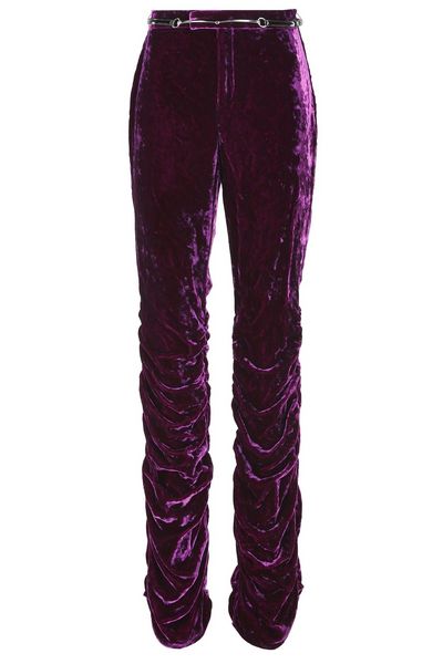 Gucci Horsebit Belt Velvet Pants