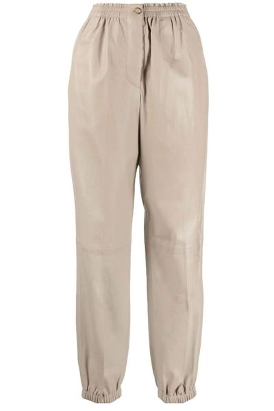 Joseph Elasticated Cuff Leather Viscount Pants