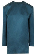 Saint Laurent Crewneck Long-Sleeved Dress