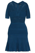 Balmain Sheer Knit Pleated Dress
