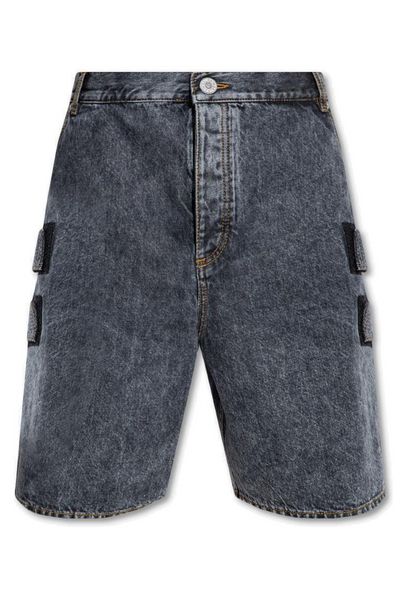 Balmain Distressed Denim Shorts