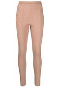 Balmain High Waist Debossed Monogram Leggings