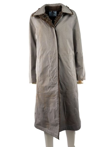 Prada Embellished Houndstooth Trim Coat