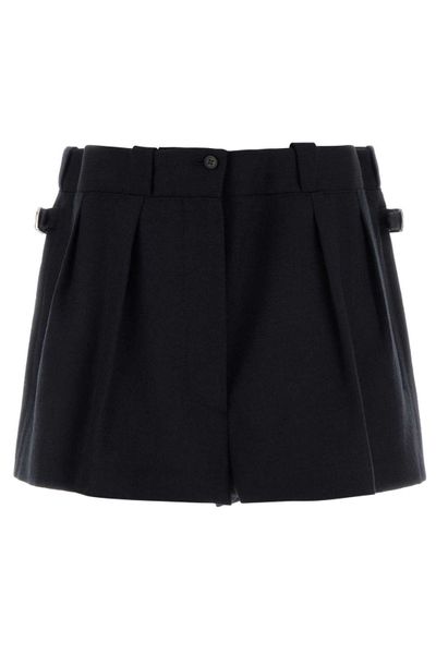 Prada Chevron Pleated Shorts