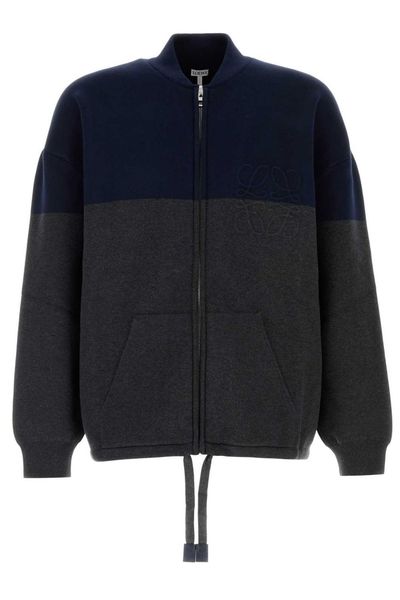 Loewe Two-Tone Zip-Up Cardigan