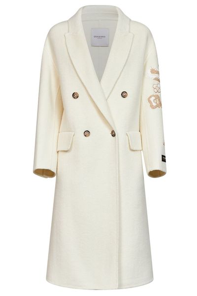 Ermanno Firenze Embroidered Double-Breasted Coat