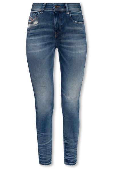 Diesel 2017 Slandy Logo Patch Slim Jeans