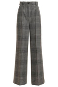 Dolce & Gabbana High Waist Flared Glen Plaid Pants