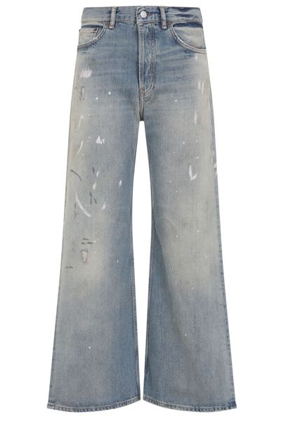 Acne Studios Wide-Leg Distressed Jeans