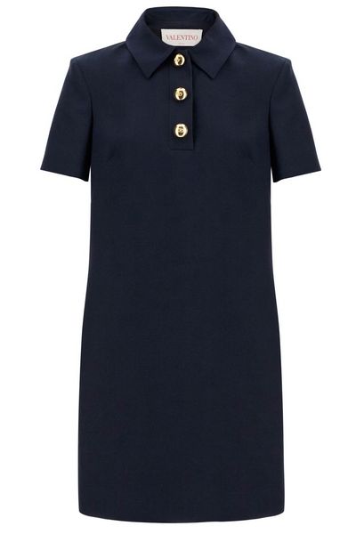Valentino Button Detailed Straight Hem Mini Dress