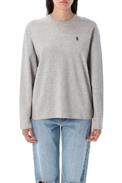 Polo Ralph Lauren Logo Embroidered Long Sleeved T-Shirt