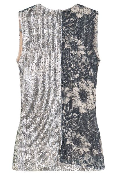 Maison Margiela Patchwork Sequin Sleeveless T-Shirt