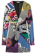 Versace Pattern-Printed V-Neck Dress