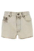 Miu Miu Logo-Detailed Denim Shorts