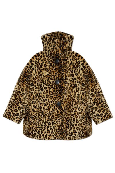 Givenchy Animal-Pattern Oversized Coat
