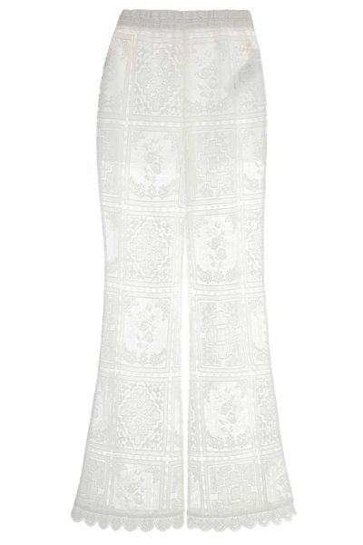 Zimmermann Aster Embroidered Flared Pants