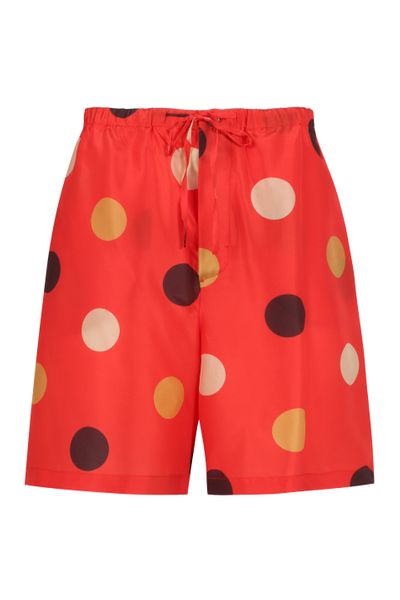 Aspesi Polka-Dot Printed Drawstring Shorts