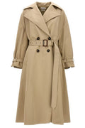 Alexander McQueen Double Breasted A-Line Belted Trench Coat
