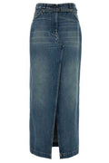 Dries Van Noten Front-Slit Denim Skirt