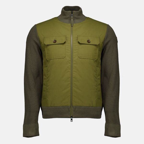 Moncler Zip Front Panelled Cardigan